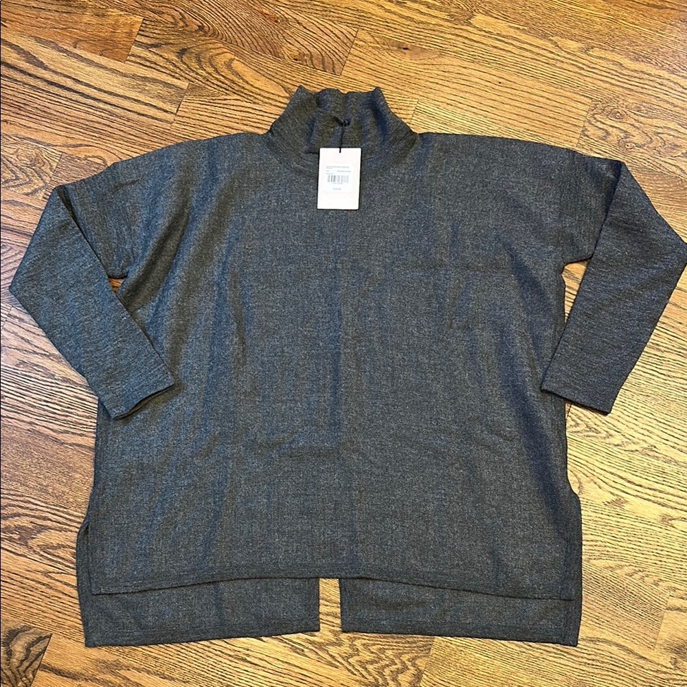 NWT Cuyana Charcoal Open Back Alpaca Sweater; S/M